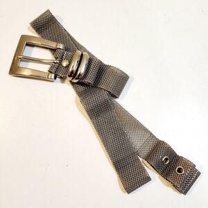Women's Vintage Silver Mesh Belt with Buckle 30"-34"